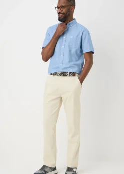 Ecru Belted Chino Trousers