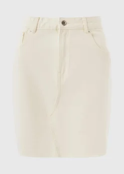 Ecru Denim Mini Skirt