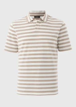 Ecru Stripe Polo Shirt