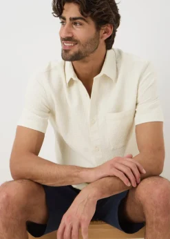 Ecru Waffle Short Sleeve Shirt