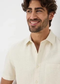Ecru Waffle Short Sleeve Shirt