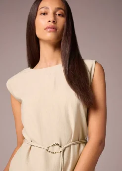 Et Vous Beige Tunic Tie Blouse