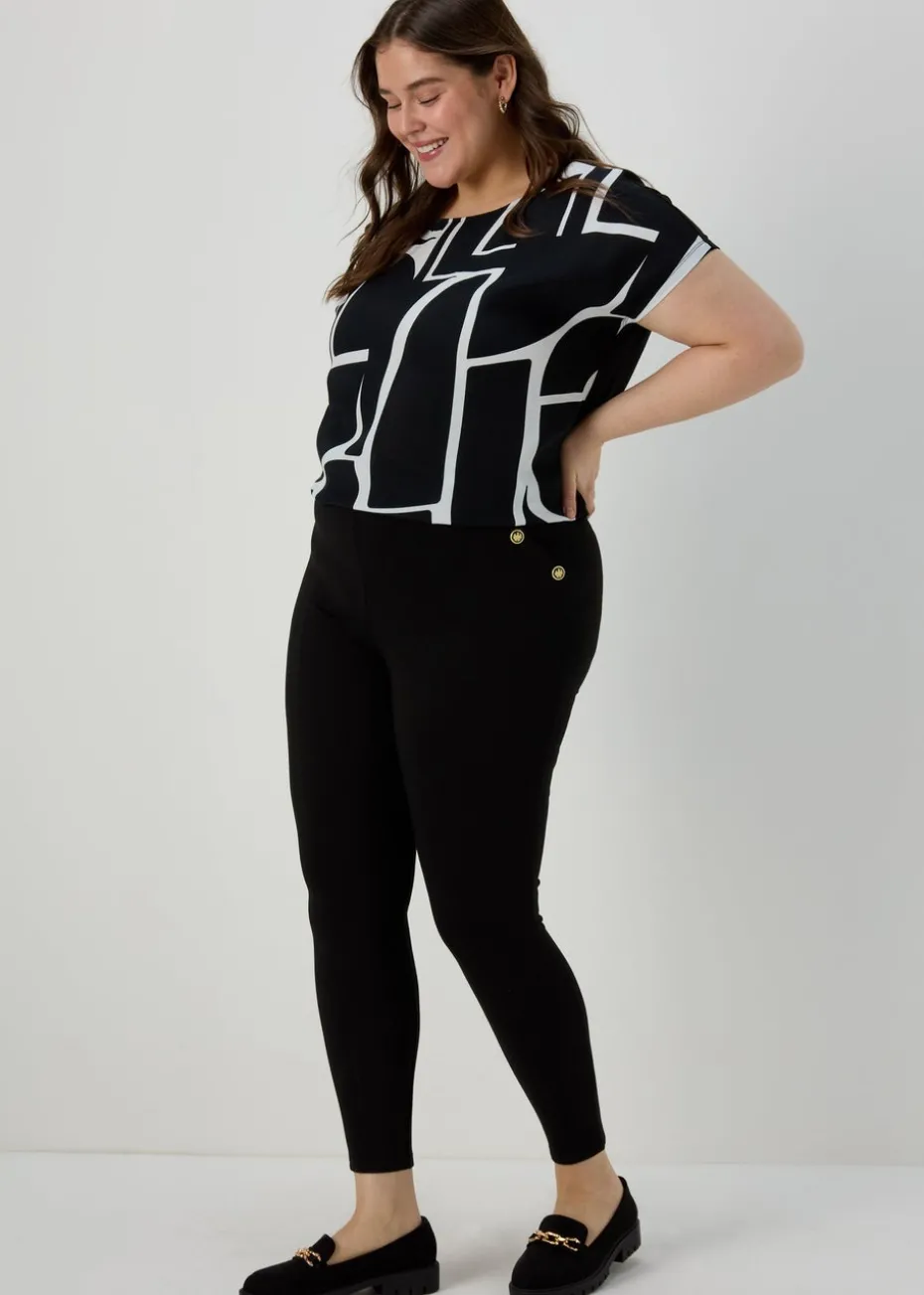 Et Vous Black Button Leggings