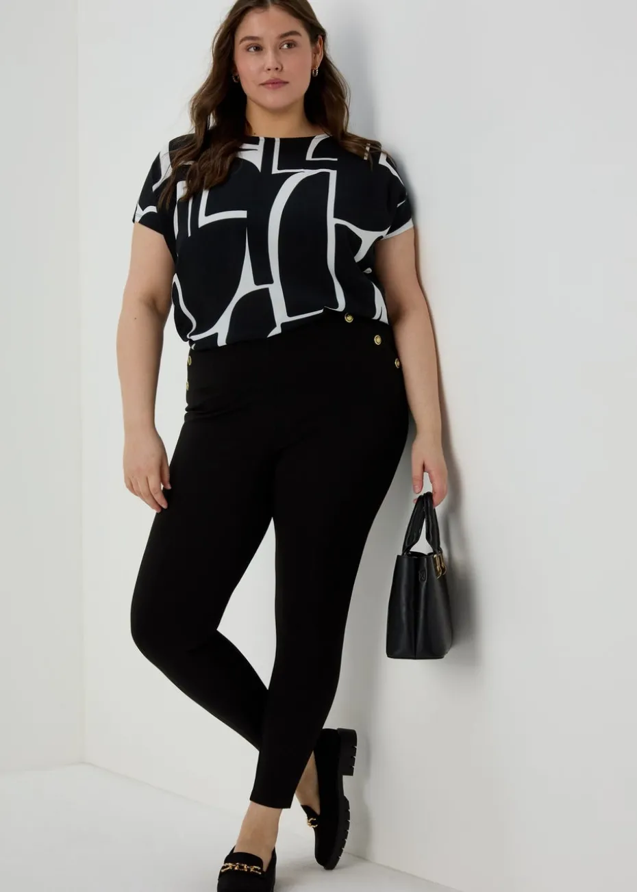 Et Vous Black Button Leggings