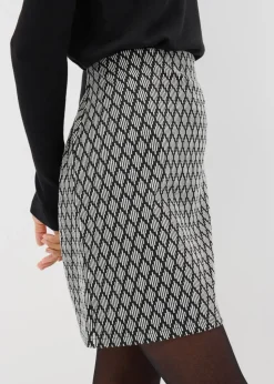 Et Vous Black Diamond Ponte Mini Skirt