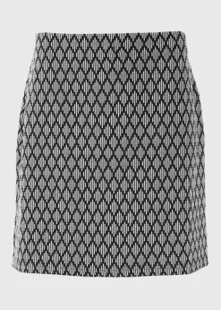 Et Vous Black Diamond Ponte Mini Skirt