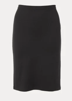 Et Vous Black Ponte Knee Length Skirt