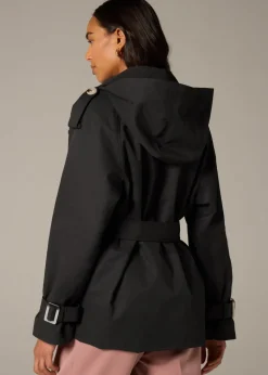 Et Vous Black Short Trench Coat