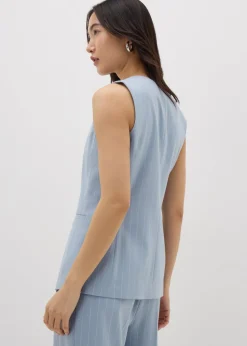 Et Vous Blue Pinstripe Waistcoat