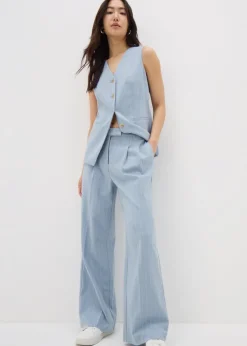 Et Vous Blue Pinstripe Waistcoat