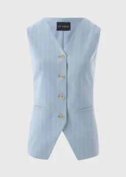 Et Vous Blue Pinstripe Waistcoat