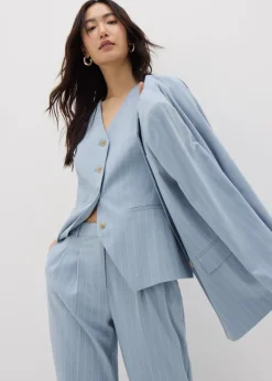 Et Vous Blue Pinstripe Waistcoat