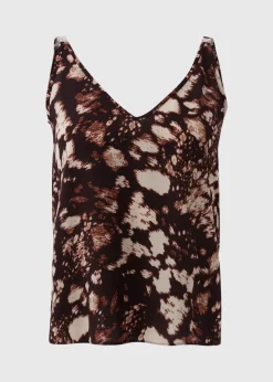 Et Vous Brown Animal Cami Tops