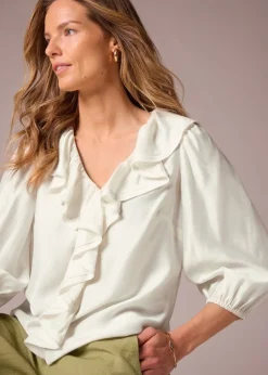 Et Vous Ivory Frill Boho Blouse