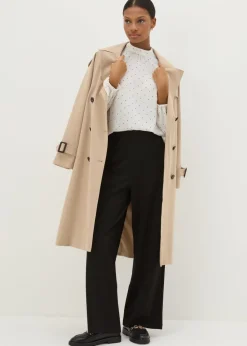 Et Vous Ivory Spot High Neck Blouse