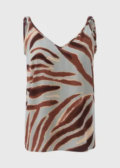 Et Vous Sage Zebra Cami Top