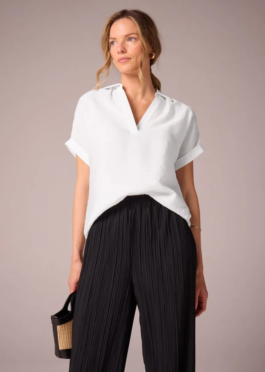 Et Vous White Popover Blouse
