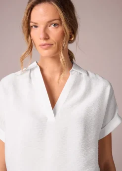 Et Vous White Popover Blouse