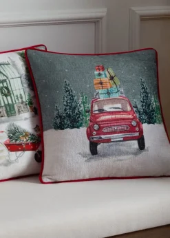 Evans Lichfield Car Scene Filled Cushion (45cm x 45cm)