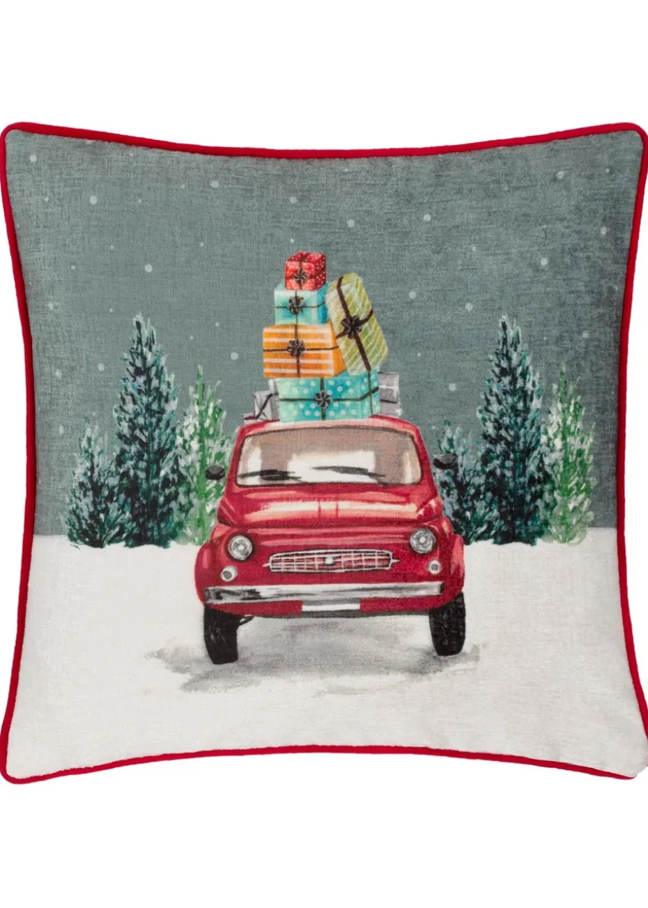 Evans Lichfield Car Scene Filled Cushion (45cm x 45cm)