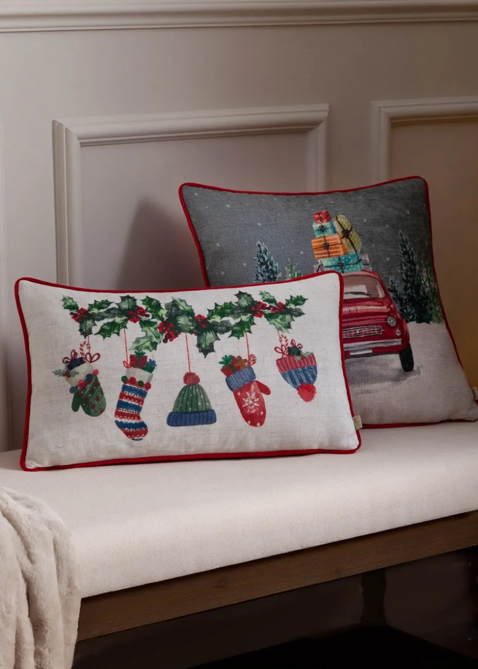 Evans Lichfield Car Scene Filled Cushion (45cm x 45cm)