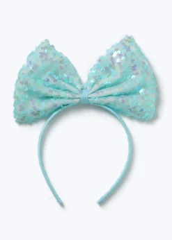 Flitzy Blue Sequin Bow Headband