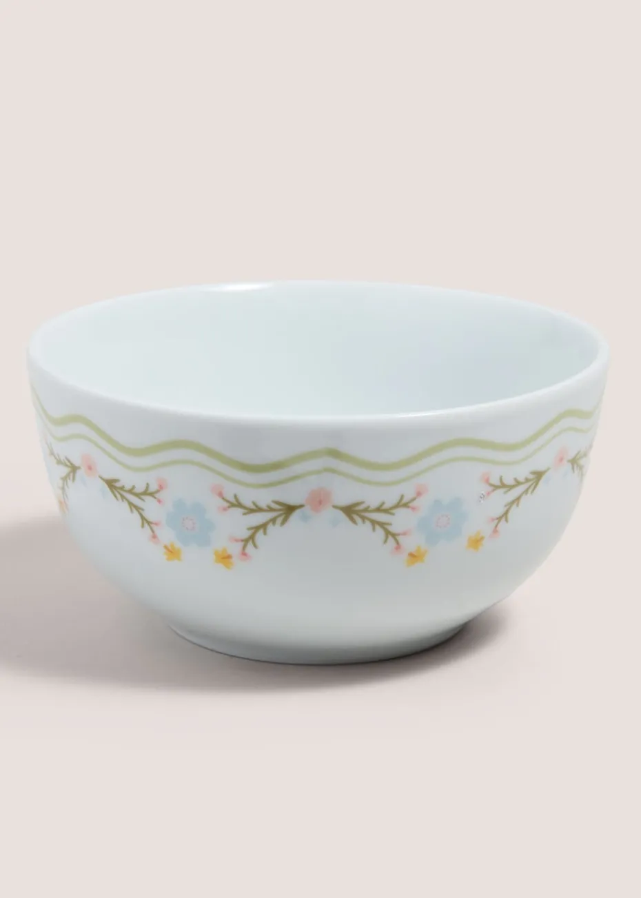 Folk Rabbit Cereal Bowl