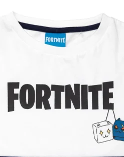 Fortnite Kids Colour Block Logo White T-Shirt (11-16 Yrs)