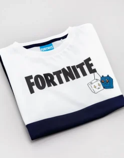 Fortnite Kids Colour Block Logo White T-Shirt (11-16 Yrs)