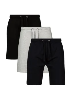 French Connection Black Cotton Jersey Shorts 3 Pack