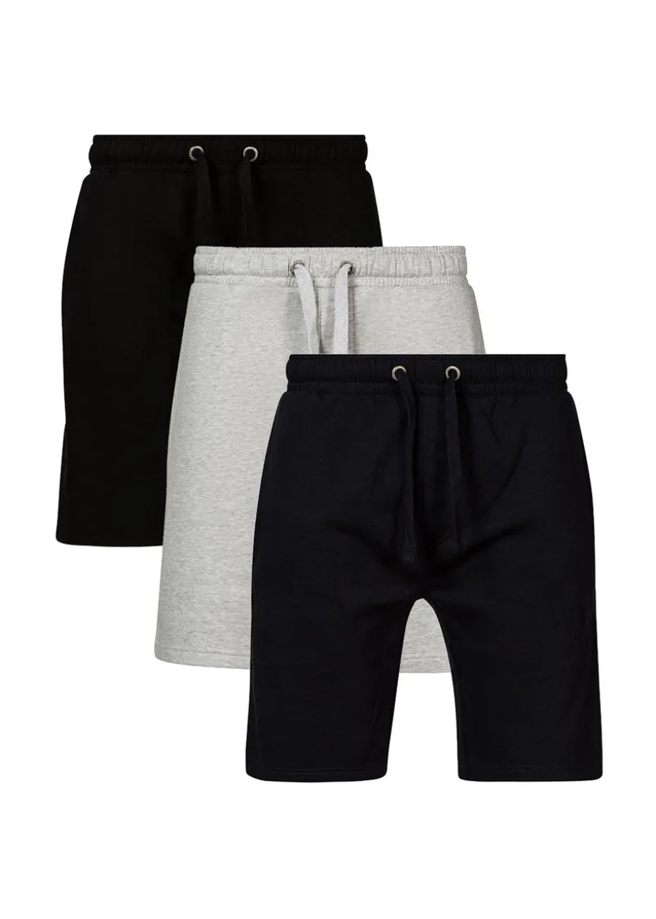 French Connection Black Cotton Jersey Shorts 3 Pack