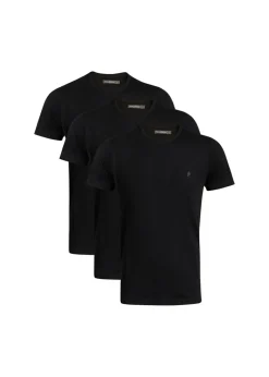 French Connection Black Cotton T-Shirts Pack of 3