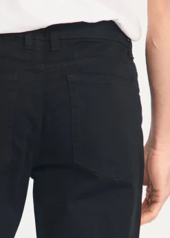 French Connection Black Cotton Five-Pocket Chino Trousers