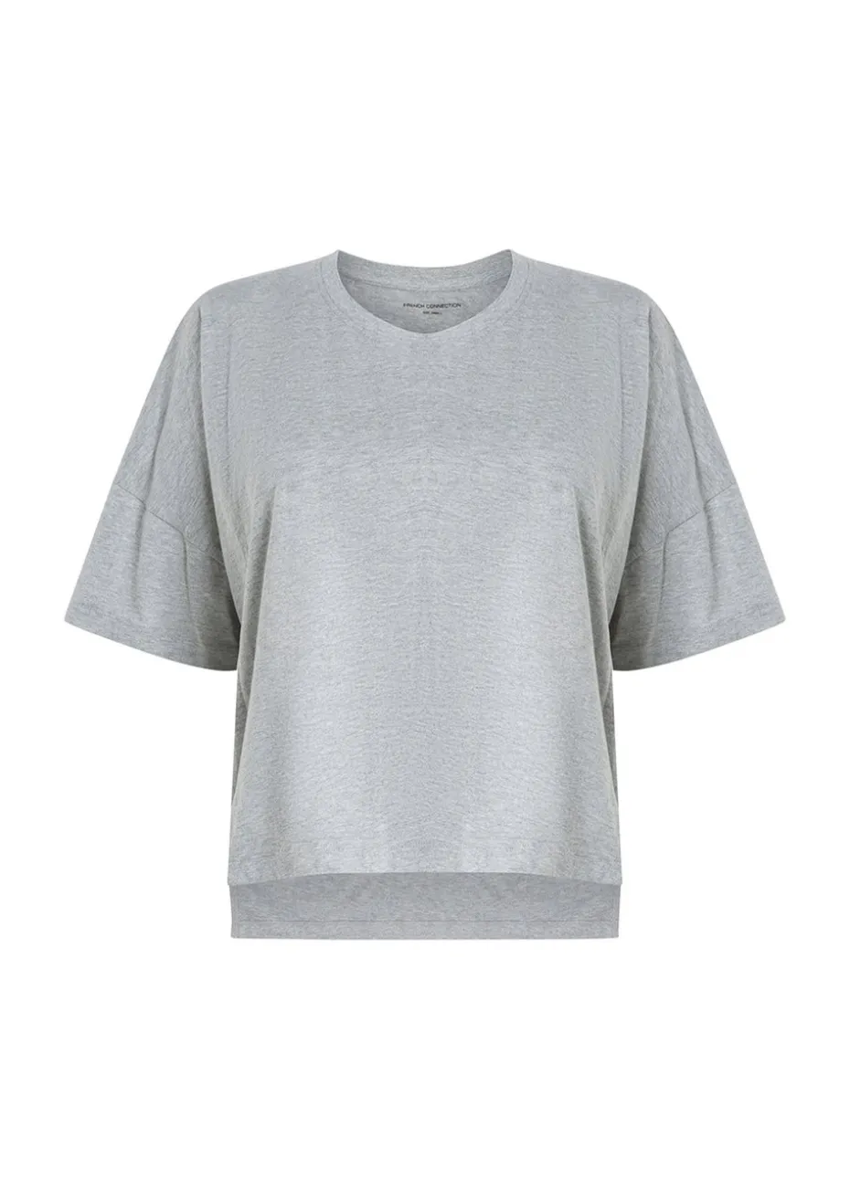 French Connection Black 3-Pack Cotton Crew Neck Boxy Fit Short Sleeve T-Shirts