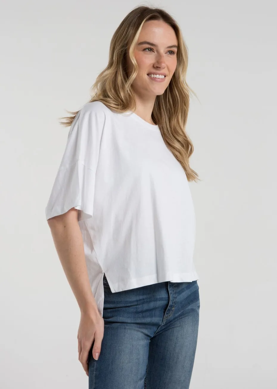 French Connection Black 3-Pack Cotton Crew Neck Boxy Fit Short Sleeve T-Shirts