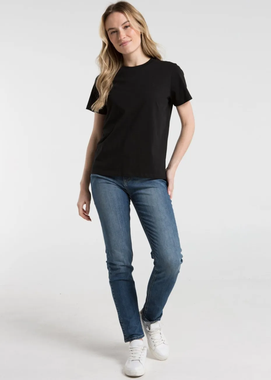 French Connection Black 3-Pack Cotton Crew Neck Logo Short Sleeve T-Shirts