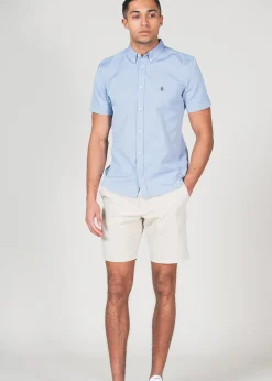 French Connection Blue 2 Pack Cotton Short Sleeve Oxford Shirts