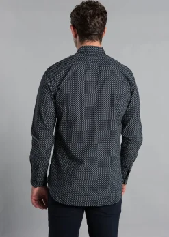 French Connection Blue Cotton Long Sleeve Floral Shirt