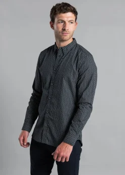 French Connection Blue Cotton Long Sleeve Floral Shirt