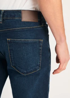 French Connection Dark Blue Cotton Slim Fit Stretch Jeans