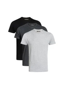 French Connection Grey Cotton T-Shirts Pack of 3