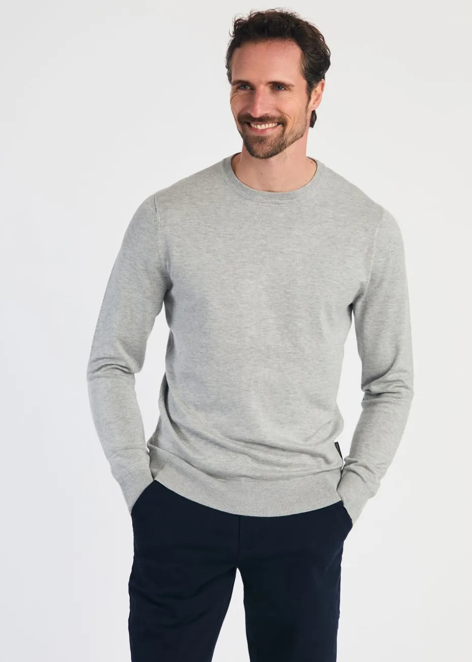 French Connection Light Grey Crew Neck Long Sleeve Knitted Jumper