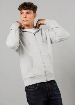 French Connection Light Grey Cotton Blend Zip Hoody