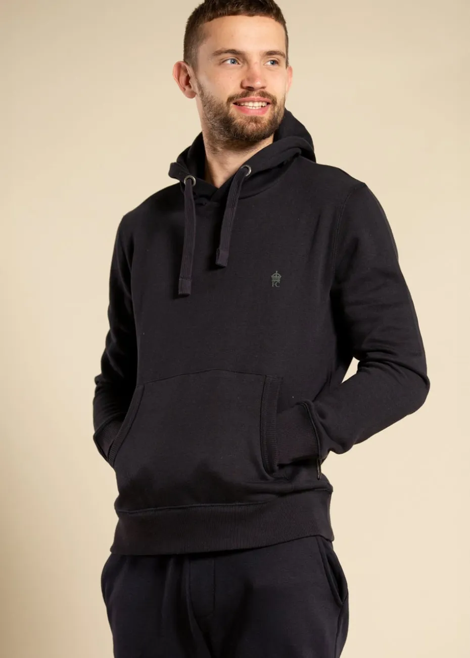 French Connection Navy Cotton Blend Hoody