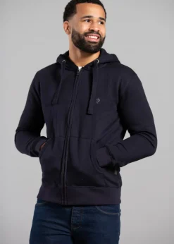 French Connection Navy Cotton Blend Zip Hoody