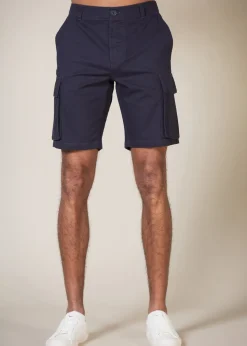 French Connection Navy Cotton Cargo Shorts  2 Pack