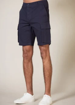 French Connection Navy Cotton Cargo Shorts