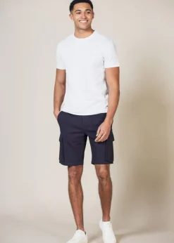 French Connection Navy Cotton Cargo Shorts
