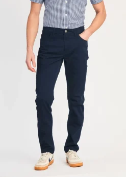 French Connection Navy Cotton Five-Pocket Chino Trousers