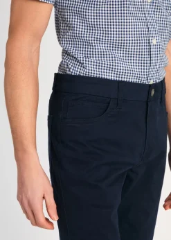 French Connection Navy Cotton Five-Pocket Chino Trousers